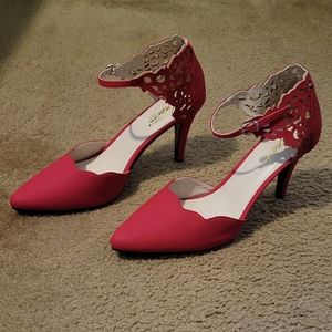 Red Strap Heels